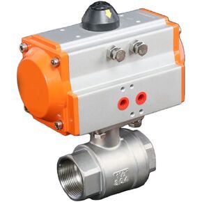 DN10 قطعتين صمام كروي هوائي ذو منصة عالية 304 من الفولاذ المقاوم للصدأ صمام كروي هوائي مزدوج المفعول in Kuwait