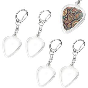 4 Pack Guitar Pick Holder, Guitar Pick Display Case, Guitar Pick Holder Keychain Clear, Heart Shaped Guitar Picks, Protection and Storage for Music Lovers in Kuwait