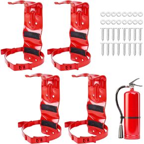 4Pack 5LB Fire Extinguisher Mount,Red Fire Extinguisher Bracket for Vehicle,Car, Boat, Truck,Home,Fire Extinguisher Holder Wall Mount in Kuwait