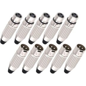 محول X L R 3 دبوس ذكر أنثى التوصيل X L R لكاميرا الفيديو الصوت ميكروفون محول موصل 20 قطعة (10xMale 10xFemale) in Kuwait