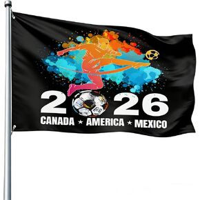 World Cup 2026 Merchandise,World Cup Flag 2026,World Cup Decorations for Party Photo Booth and Football Event,5×3 FT Yard Sign Garden Outdoor Flag,The Gift for Football Fans (style4) in Kuwait