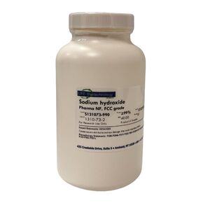 99.5+% Sodium Hydroxide Pellets (Caustic Soda) - F.C.C/N.F Grade (Food/Pharma Grade) - 500G in Kuwait