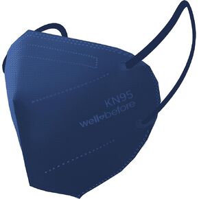 أقنعة الوجه KN95 10 حزمة (متوسطة ، الدنيم) الحماية ذات 5 طبقات بشكل فردي مع حلقة أذن مرنة مما يجعلها قناع وجه مريح ومريح in Kuwait