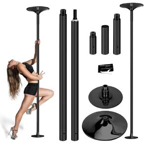 Stripper Pole 45mm Static Rotating Stripper Pole Spin Portable Stripper Pole Adjustable Pole Detachable for Club Party Bar Home Dance Fitness Exercise Training in Saudi Arabia