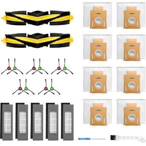 قطع غيار T8 N8 لـ ECOVACS Deebot Ozmo T8 Aivi T8+ T8 AIVI+ N8 Pro N7/N8 Pro+ 920/950 أجزاء ملحقات المكنسة الكهربائية الروبوتية، أكياس الغبار، الفرشاة الرئيسية، مرشح الفرشاة الجانبية، بديل لـ Yeedi Vac in Kuwait