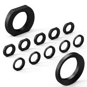 10 Pcs Combo Kits Crush Washer&Jam Nut Steel Black (223) in Saudi Arabia