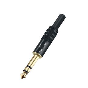 10 قطعة ستيريو 6.35 مللي متر الصوت والفيديو موصل قابس 12*1 6.3 الصوت جاك الأسود الكهربائي التوصيل ميكروفون موصل (TC082) in Kuwait