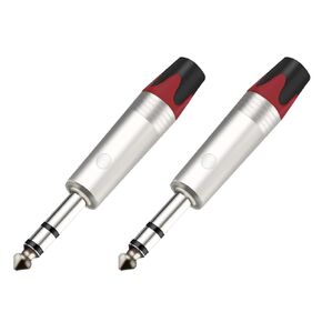 10 قطعة مقبس استريو 6.35 مللي متر موصل 1/4 بوصة 6.3 مللي متر ذكر التوصيل لحام سلك موصل ميكروفون موصل قابس (أحمر) in Kuwait