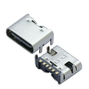 1000 قطعة/الوحدة USB نوع C 6 دبوس SMT موصل مقبس USB 3.1 نوع-C أنثى وضع SMD DIP ل PCB لتقوم بها بنفسك شحن التيار العالي in Kuwait