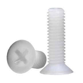 Screws,Stainless Steel Screws, 10pcs Black/White Nylon Countersunk Head Screws Plastic Bolts in Kuwait