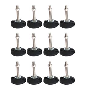 Screws,Stainless Steel Screws, 12pcs Leveler, Sliding Cushion Furniture Screw Feet, Adjustable, Machine Feet/Table Feet/Furniture(D100*M16*100mm) in Kuwait