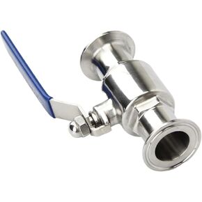 1PCS 304 Stainless Steel Food Grade Sanitary Grade Fixed Ring 38/45/51mm Quick-Connect Ball Valve Stainless Steel Ball Valve(51mm-64) in Kuwait