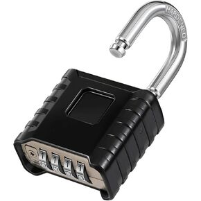 ZHEGE قفل مركب عالي التحمل في الهواء الطلق، قفل بوابة مقاوم للطقس، قفل كبير مع رمز 4 أرقام، قفل كومبو عالي الأمان مع كلمة مرور مخفية للسقيفة والسياج والمرآب والحديقة والفناء الخلفي (أسود) in Kuwait