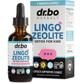 Zeolite Detox for Kids Lingo Drops - Natural Lingo Zeolite Drops for Kids Methylated B12 & D3 Advanced Clinoptilolite - Pure Extra Clinoptilolite Leap Liquid Detox Body Cleanse Supplement Ages 3+, 2oz in Saudi Arabia