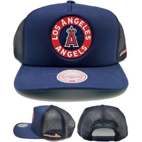 قبعة Los Angeles Angels of Anaheim New City Connect Mesh Trucker باللون الأزرق والأحمر والأسود in Kuwait