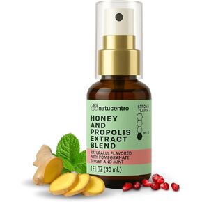 Propolis Throat Spray with Premium Brazilian Honey and Green Propolis Extract, Naturally Flavored, No Glycerin, Controlled Origin, Immune System Support, Premium Daily Spray 1 fl oz (30 mL) in Saudi Arabia