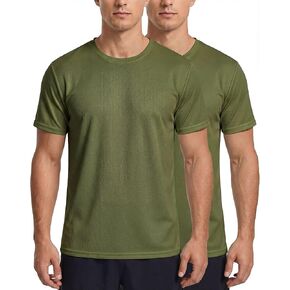 2Pcs Men's Short-Sleeve Sports T-Shirts, Quick-Drying and Breathable Tops for Gym, and Running in Saudi Arabia