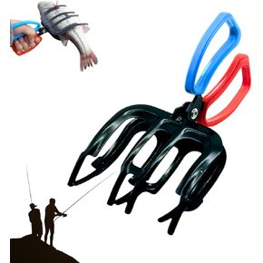3 Claw Fish Gripper, Metal Fishing Pliers Gripper Catch Fish Control Clamp, Must Have Fishing Pliers Control Tool Fishing Accessories for Most Freshwater Fish Grip Tackle Holder in Saudi Arabia