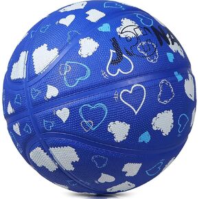Basketball Size 6 for Women - PU Leather Cover, All-Surface Grip Indoor/Outdoor Game Ball for Youth Training & Practice Pink/Light Blue in Saudi Arabia