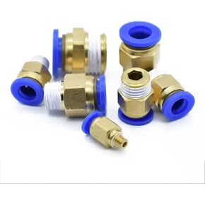 Pneumatic Air Fittings Threaded Connectors PLF 6/8/10mm 1/8 3/8 1/2 1/4 Hose Fitting Male Thread Quick Coupling 1Pcs(10-04) in Kuwait