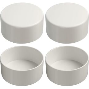 Calvana 4 Pack 6-Inch PVC Sewer & Drain Pipe Cap, Hub x Hub Solvent-Weld Fitting, Compatible with ASTM D2729 S&D Pipe, Not for Schedule 40 DWV, White in Kuwait