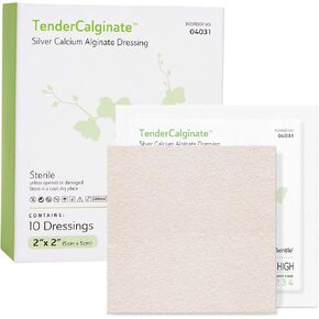 Silver Calcium Alginate Wound Dressings 4x5-10 Sterile Highly Absorbent Dressings for Moderate and Heavy Exudate - Good for Hospitals, Medical Facilities, and Nursing Homes in Kuwait