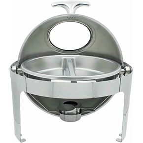 Food Heater for Buffet Service: Isolated Food Dish, Food Isolated Buffet, Stainless Steel Plate with Glass, Hot Pot Set, Heater ~/ in Saudi Arabia