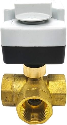 صمام كروي نحاسي، محرك DN15-50 بثلاثة أسلاك، تحكم ثنائي الاتجاه، مع مفتاح يدوي AC220V(2"، 220VAC_2 Way) in Kuwait