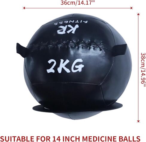 Medicine Ball Rack Exercise Ball Holder Wall Mount, Medicine Ball Storage, 8.8 Inch Inside Diameter Exercise Ball Storage for Gym Exercise Sports Garage Home Commercial Accessory (3pcs) in Kuwait