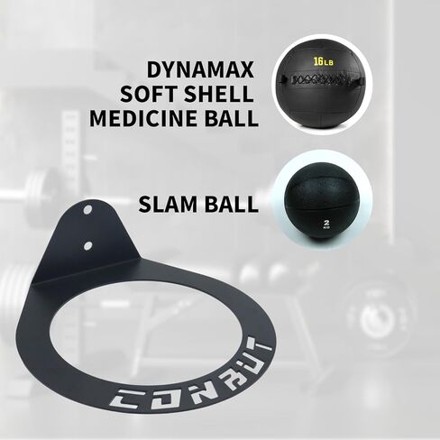 Medicine Ball Rack Exercise Ball Holder Wall Mount, Medicine Ball Storage, 8.8 Inch Inside Diameter Exercise Ball Storage for Gym Exercise Sports Garage Home Commercial Accessory (3pcs) in Kuwait