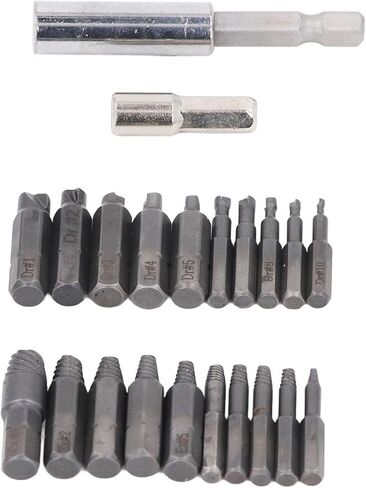 22PCS Set Broken Remover Set High Speed Steel Multifunctional Damaged Screw Extractor Kit in Saudi Arabia
