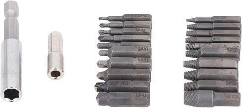 22PCS Set Broken Remover Set High Speed Steel Multifunctional Damaged Screw Extractor Kit in Saudi Arabia