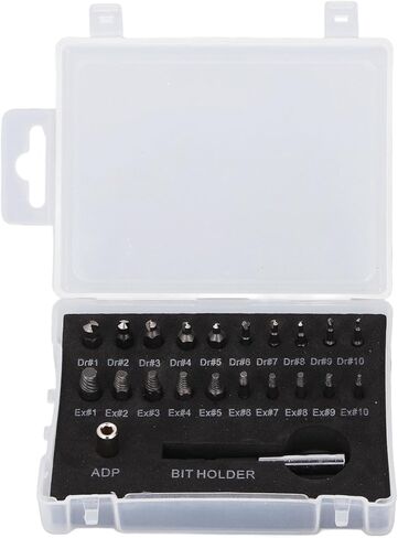 22PCS Set Broken Remover Set High Speed Steel Multifunctional Damaged Screw Extractor Kit in Saudi Arabia