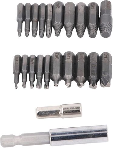 22PCS Set Broken Remover Set High Speed Steel Multifunctional Damaged Screw Extractor Kit in Saudi Arabia