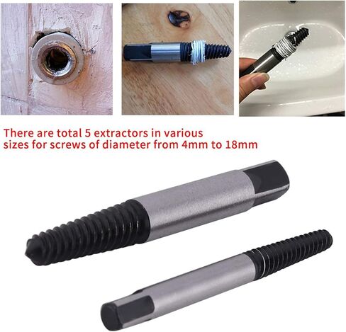 Jeanoko أداة إزالة البراغي التالفة لليد اليسرى مجموعة النازع الحلزوني للفنيين المحترفين 5 قطعة in Kuwait