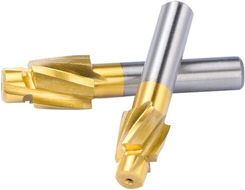 5 قطعة CNC القاطع بت M3-M8 Counterbore نهاية مطحنة القصدير المغلفة 4 الناي الطيار الشق القاطع راوتر بت HSS أداة طحن in Kuwait