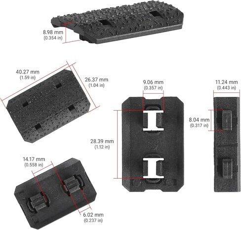 12 قطعة من أغطية السكك الحديدية Mlok، لوحة غطاء السكك الحديدية الواقية لنظام MLOK، أغطية السكك الحديدية العريضة من النوع MLOK للصيد in Kuwait