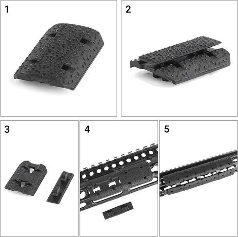 12 قطعة من أغطية السكك الحديدية Mlok، لوحة غطاء السكك الحديدية الواقية لنظام MLOK، أغطية السكك الحديدية العريضة من النوع MLOK للصيد in Kuwait