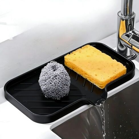 1PC Small Black Silicone Coaster Storage Rack- Waterproof Draining Soap Mat, Ideal for Toilet Cup & Bathroom, Kitchen Use in Saudi Arabia