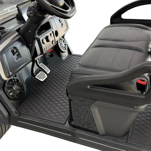 مجموعة سجادة أرضية Xtreme MATS متوافقة مع عربة الجولف Epic E40FX (الصف الأمامي والثاني) - بطانات أرضية بنمط ماسي بتغطية كاملة، حماية مخصصة من جميع الأحوال الجوية (زخرفة رمادية، مجموعة مكونة من قطعتين) in Saudi Arabia