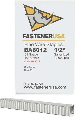 السلسلة 80 - 1/2 بوصة (1/2 بوصة تاج) دبابيس تنجيد مجلفنة 10,000/صندوق in Kuwait