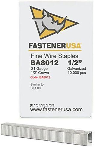 السلسلة 80 - 1/2 بوصة (1/2 بوصة تاج) دبابيس تنجيد مجلفنة 10,000/صندوق in Kuwait