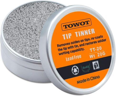 TOWOT Tip Tinner For Electronics Soldering, Iron Tip and Re-Tinning Solution, Removes Oxidation, 20g in Saudi Arabia