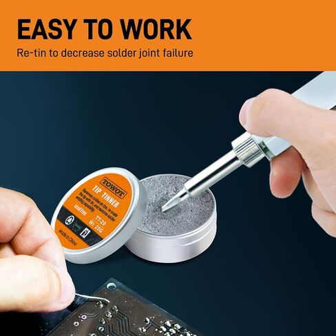 TOWOT Tip Tinner For Electronics Soldering, Iron Tip and Re-Tinning Solution, Removes Oxidation, 20g in Saudi Arabia