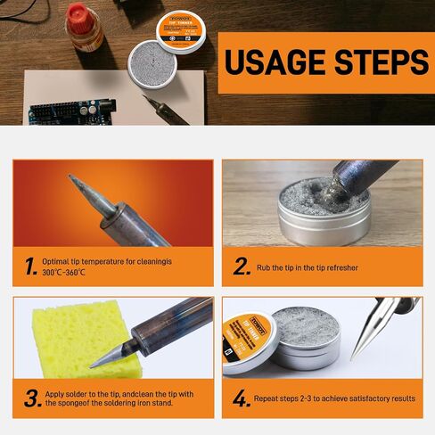TOWOT Tip Tinner For Electronics Soldering, Iron Tip and Re-Tinning Solution, Removes Oxidation, 20g in Saudi Arabia