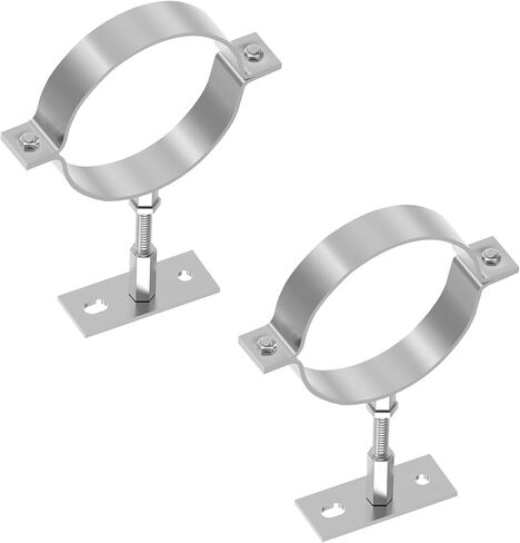 2 قطعة 4 بوصة دعامة أنابيب شديدة التحمل قابلة للتعديل، شماعة أنابيب حلقية من الفولاذ المجلفن، مشبك دعامة الأنابيب، حزام جدار أنبوب التهوية مع براغي تثبيت (4 بوصة) in Kuwait