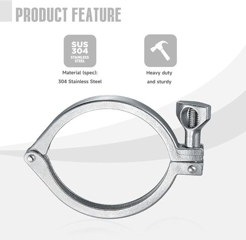 الفولاذ المقاوم للصدأ 304 المشبك الصحي دبوس واحد ثلاثي المشابك البرسيم (أنبوب OD: 1 "إلى 1-1 / 2") in Kuwait