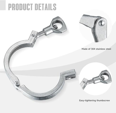 الفولاذ المقاوم للصدأ 304 المشبك الصحي دبوس واحد ثلاثي المشابك البرسيم (أنبوب OD: 1 "إلى 1-1 / 2") in Kuwait