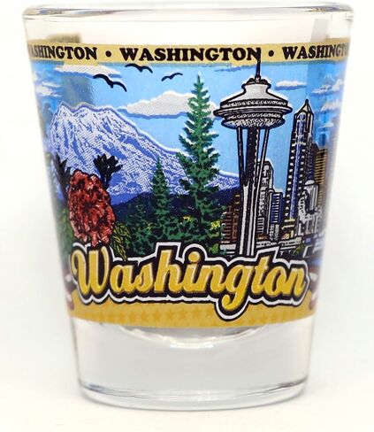 Washington State Wraparound Shot Glass in Saudi Arabia