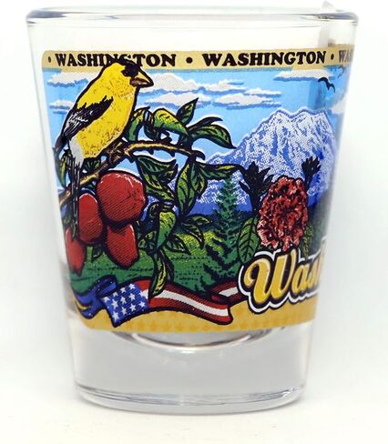Washington State Wraparound Shot Glass in Saudi Arabia
